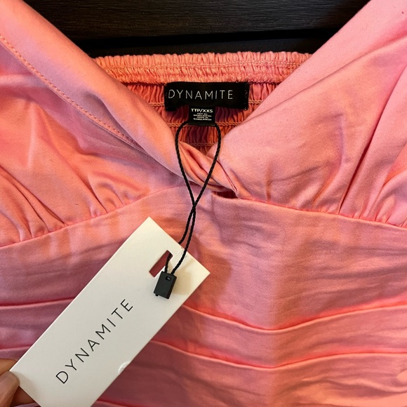 Pink Ruched Top from Dynamite. Size XS - Picture 3 of 3